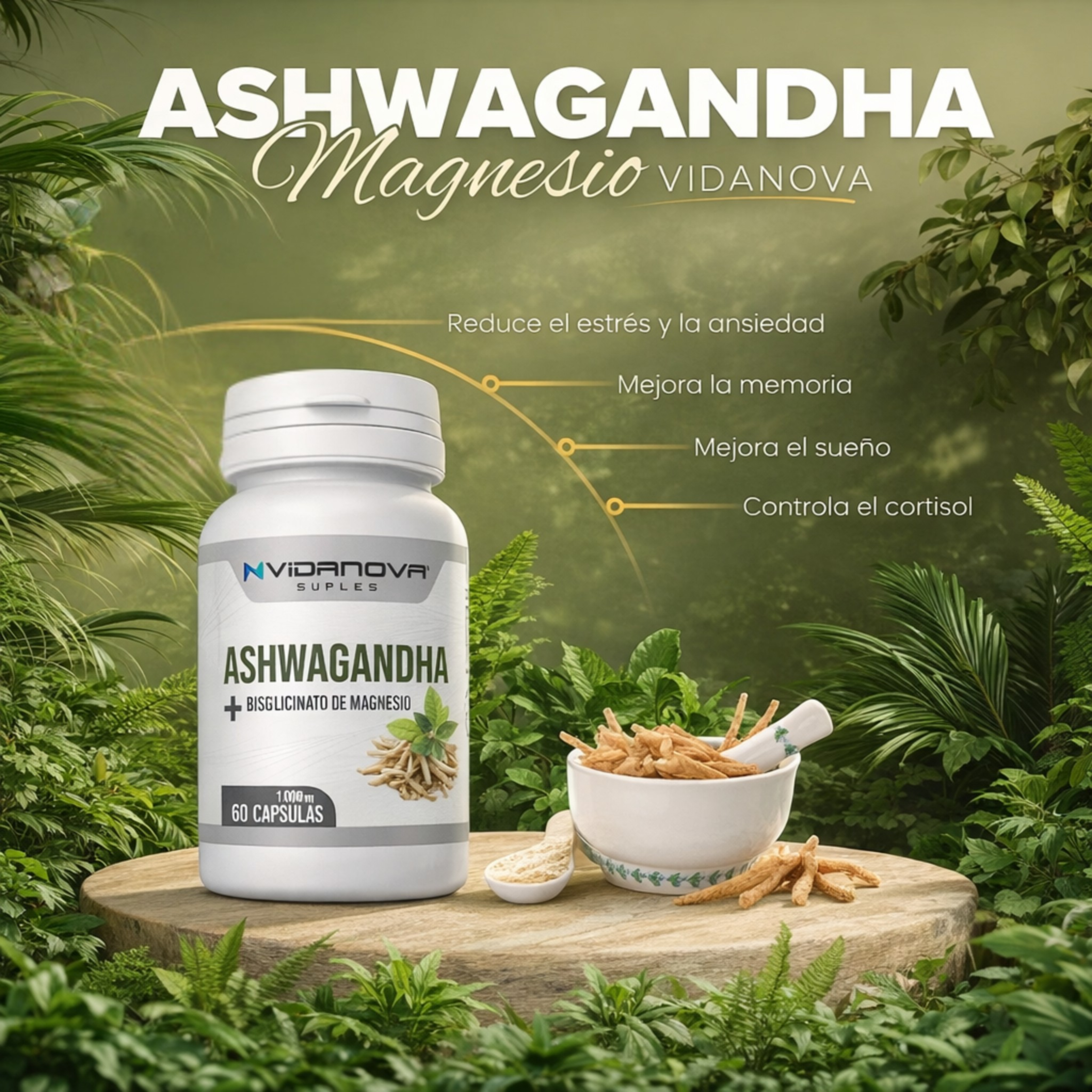 Ashwagandha con Magnesio Original 1000 mg – tu fórmula antiestrés de máxima potencia