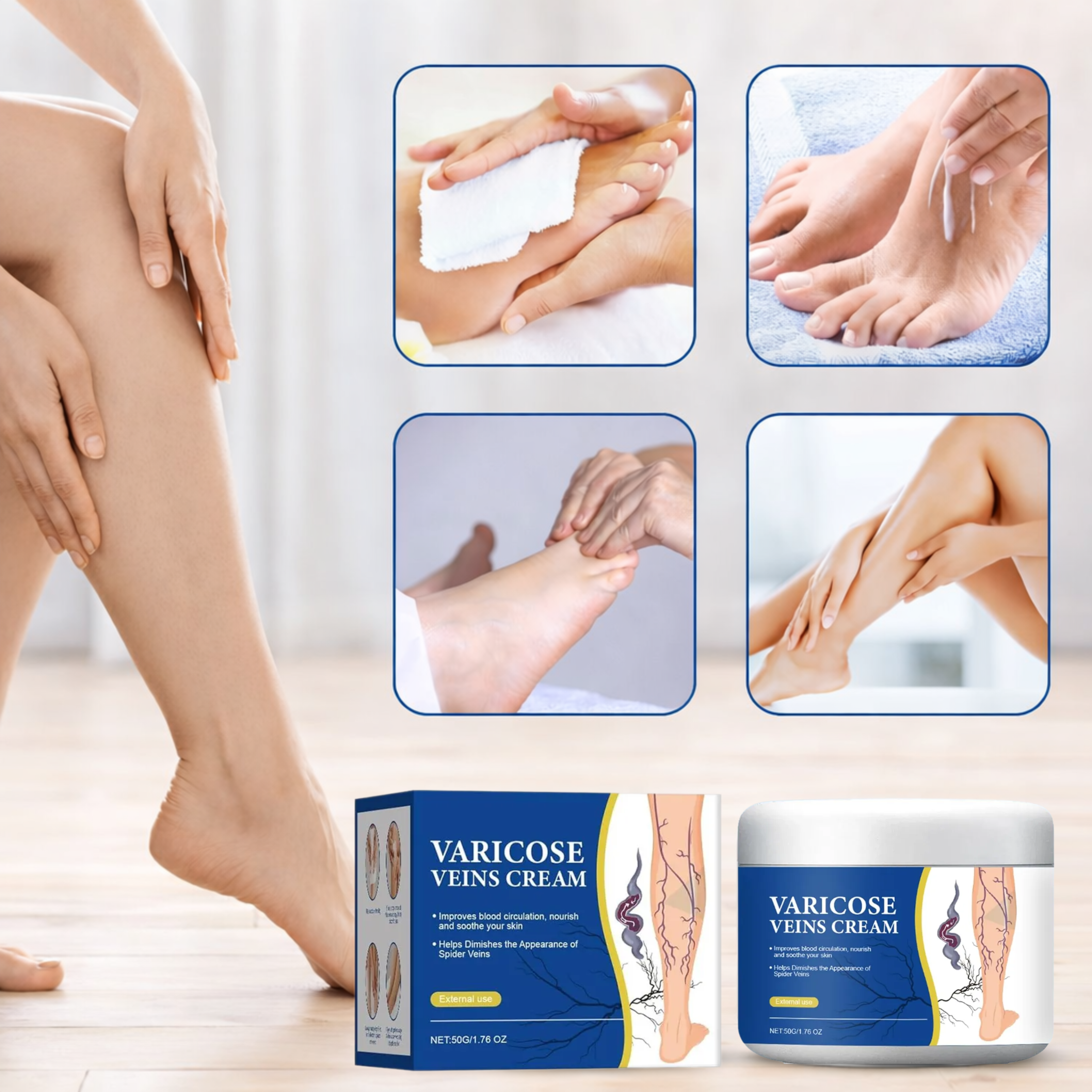 Varicose Vein Cream – Mejora la circulación y reduce la apariencia de varices.