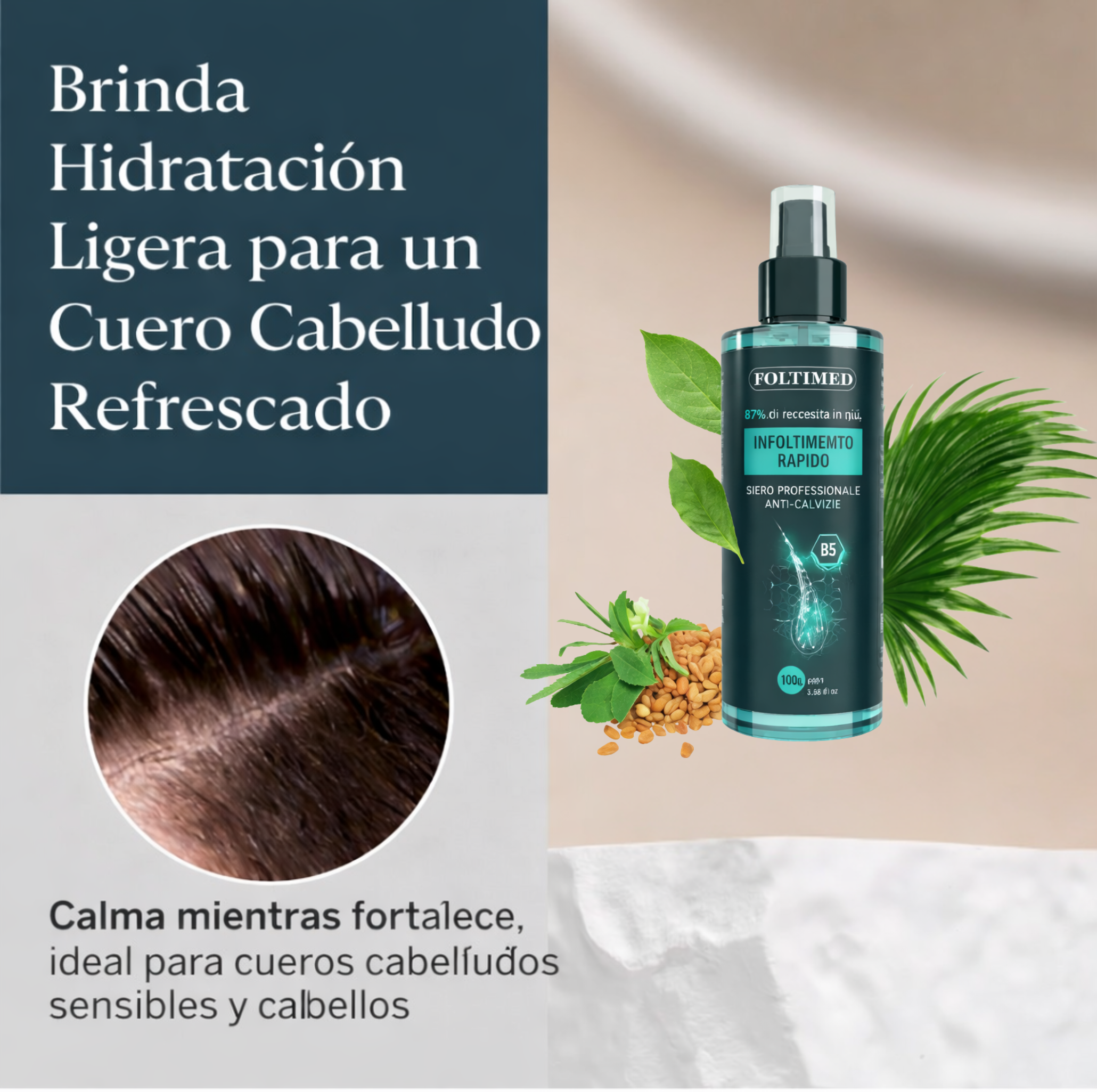Foltimed – Activador Capilar Intensivo para un Cabello Más Denso y Fuerte
