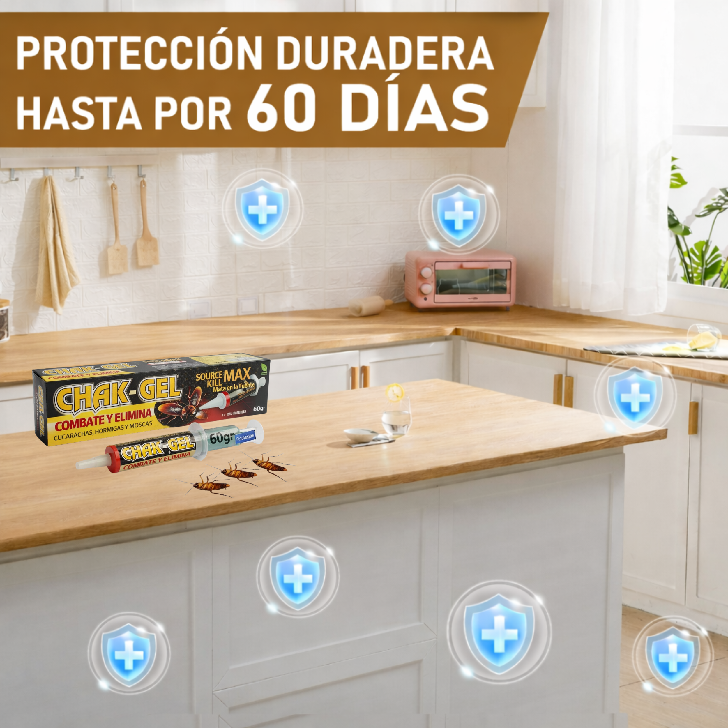 Chack Gel Eliminador de cucarachas - Una gota. Eliminación total.