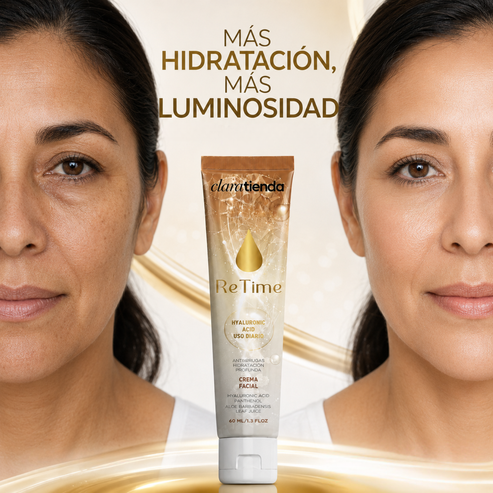 Crema antiedad: menos líneas, piel más lisa.