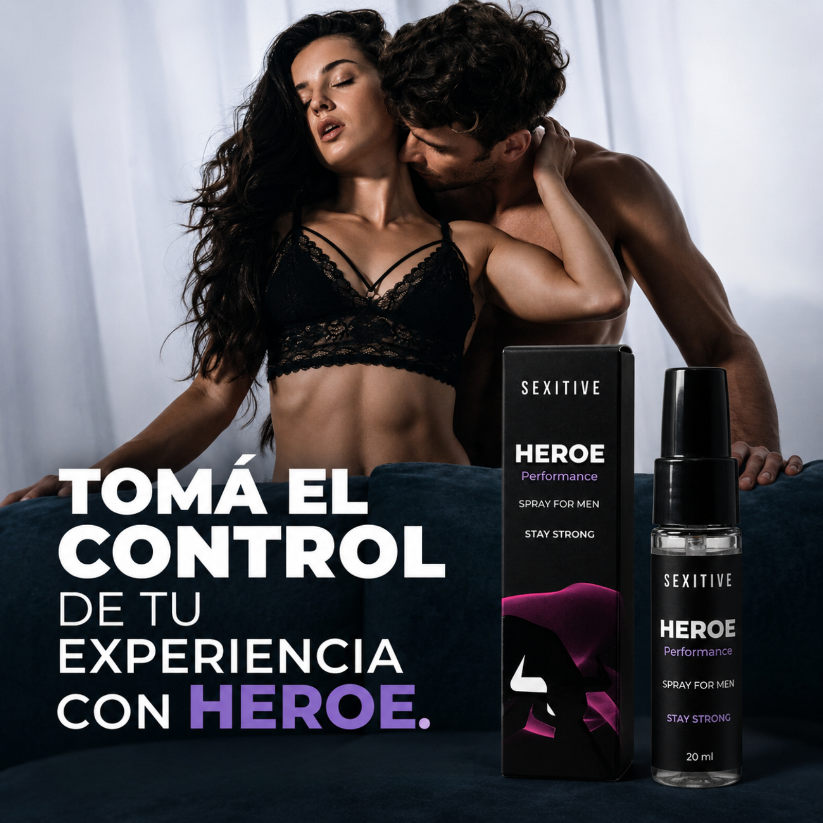 HEROE Performance Spray para Hombres - Sentite Más Seguro Cuando Más Importa
