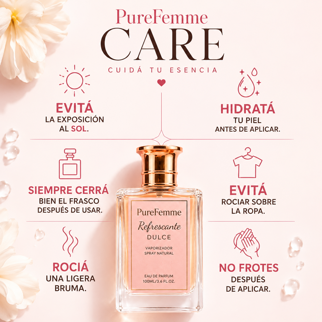 PureFemme Refrescante Dulce - La Frescura Íntima que Te Hace Sentir Segura, Cómoda y Delicadamente Femenina Todo el Día  Subheadline