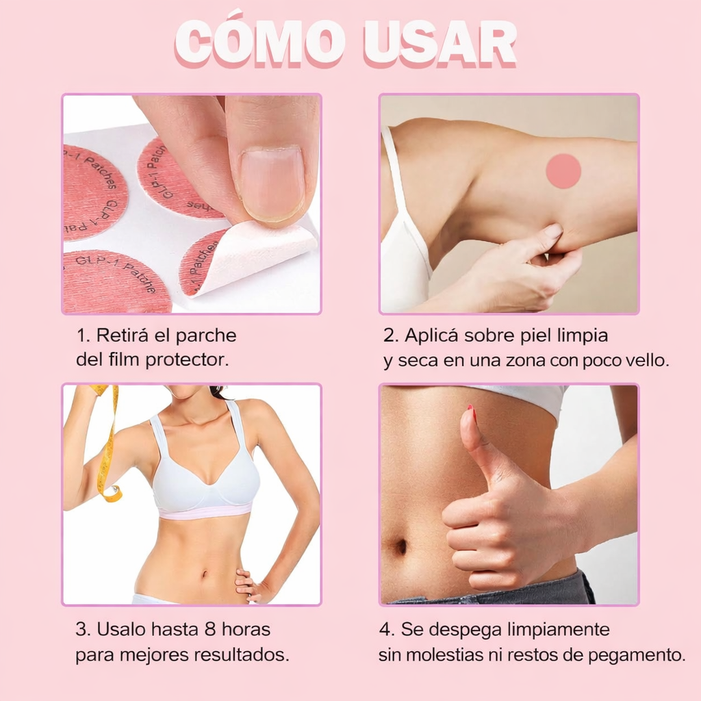 GLP-1 Slimming Patches - Resultados Visibles, Sin Complicaciones