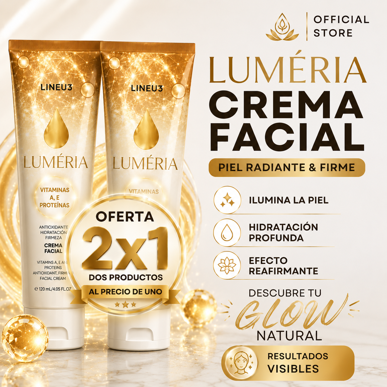 LUMÉRIA 2x1 POR TIEMPO LIMITADO – Piel Más Lisa, Firme y Radiante Desde las Primeras Aplicaciones