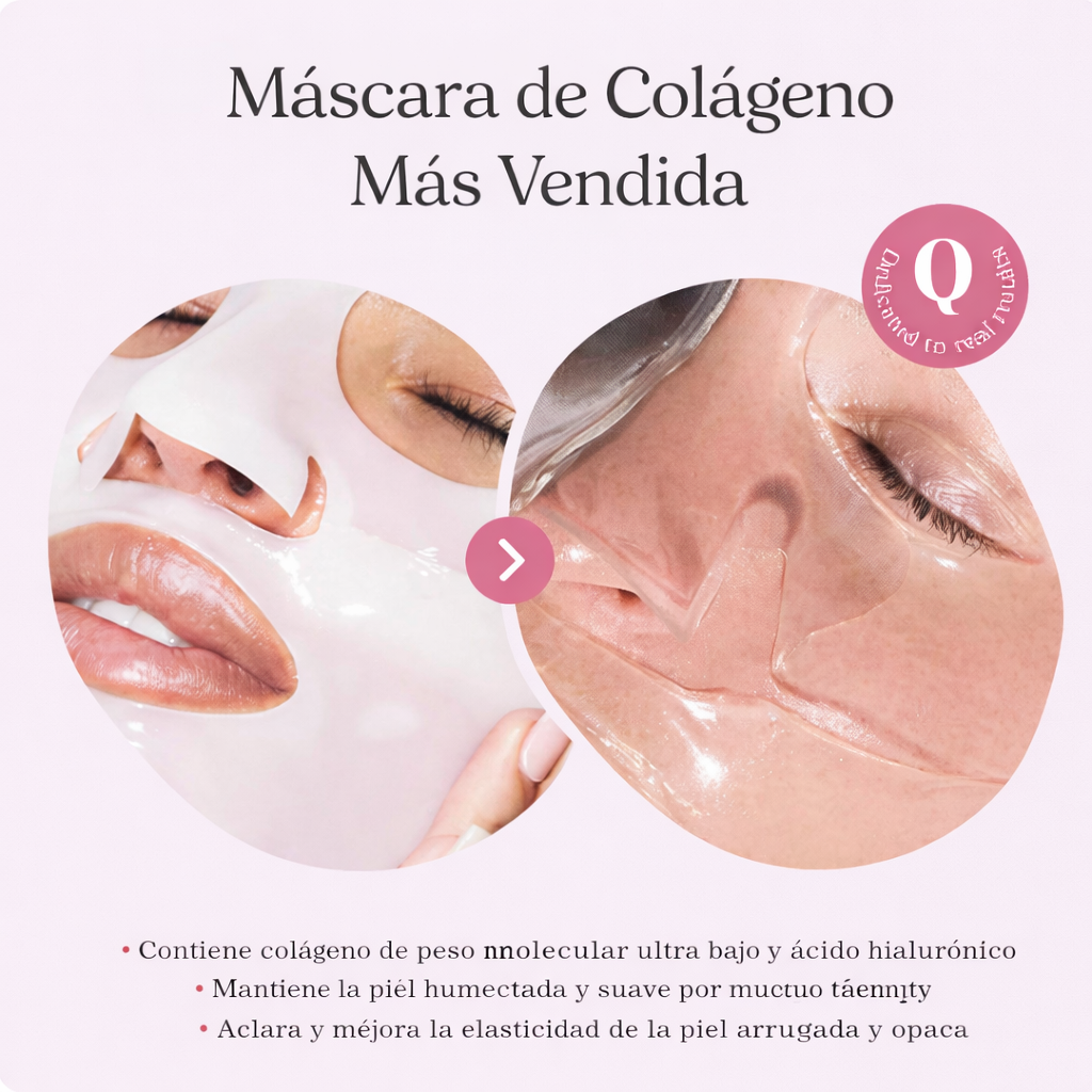 Máscara facial de colágeno — logrà una piel tipo “glass skin” de un día para el otro