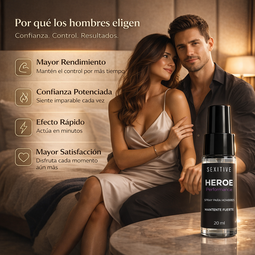 Spray de alto rendimiento Héroe: Máxima resistencia y potenciador de la confianza.