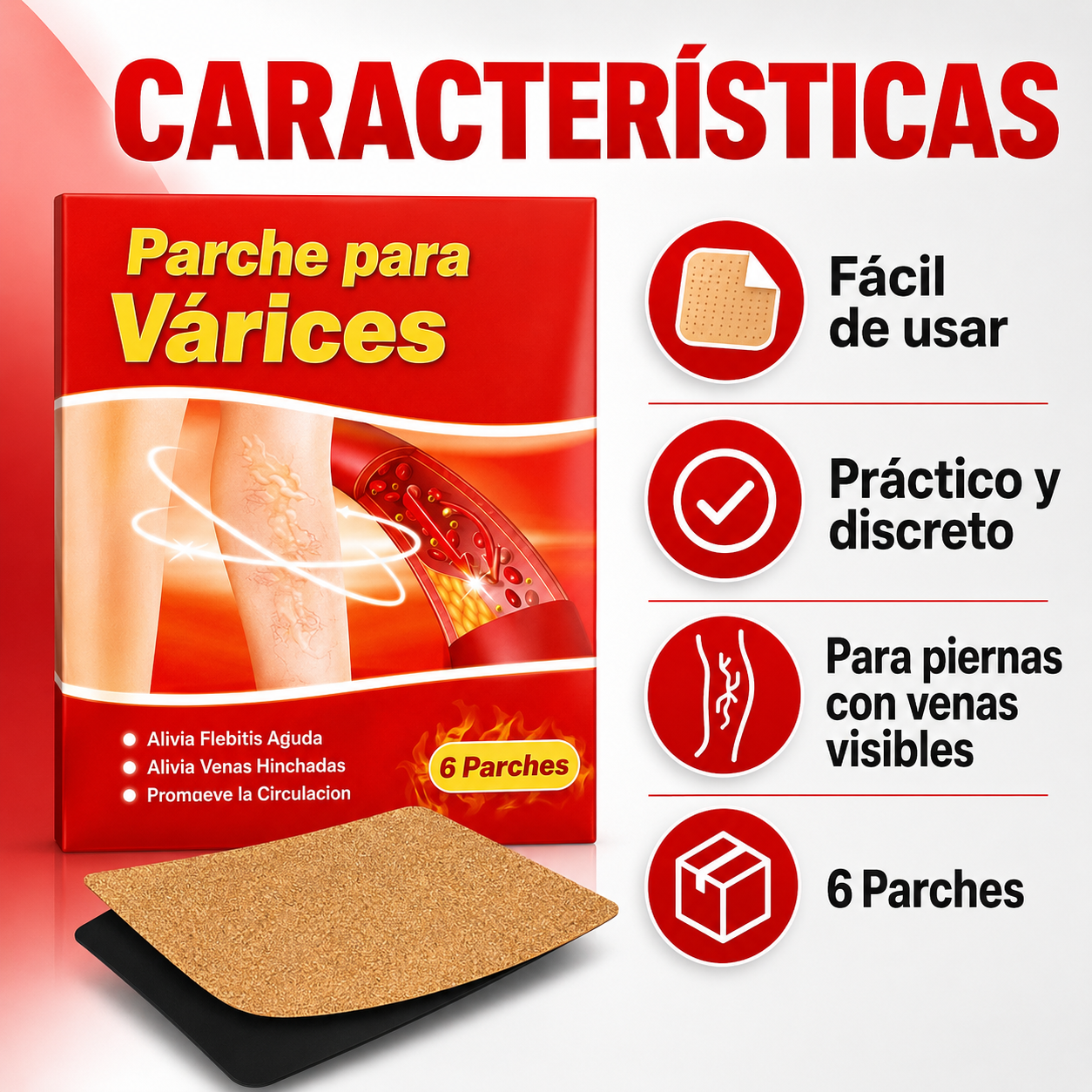 Parches para Várices – Cuidado simple para piernas con venas visibles