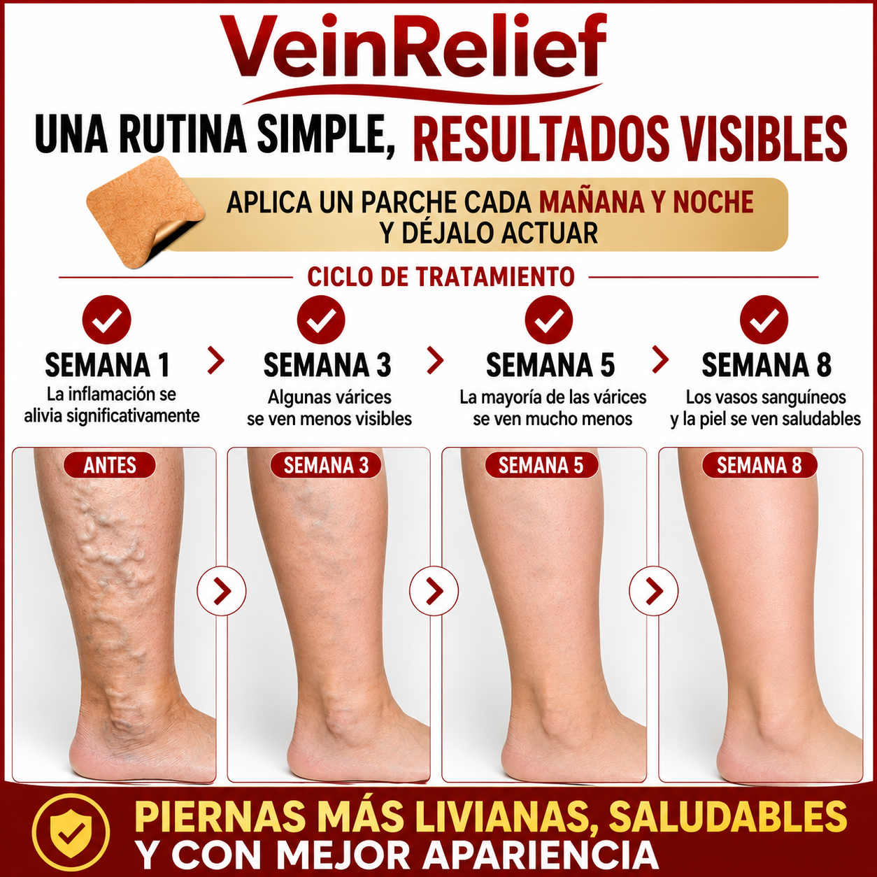 VeinRelief - Ayuda A Reducir La Apariencia De Las Várices y Revitalizar Tus Piernas