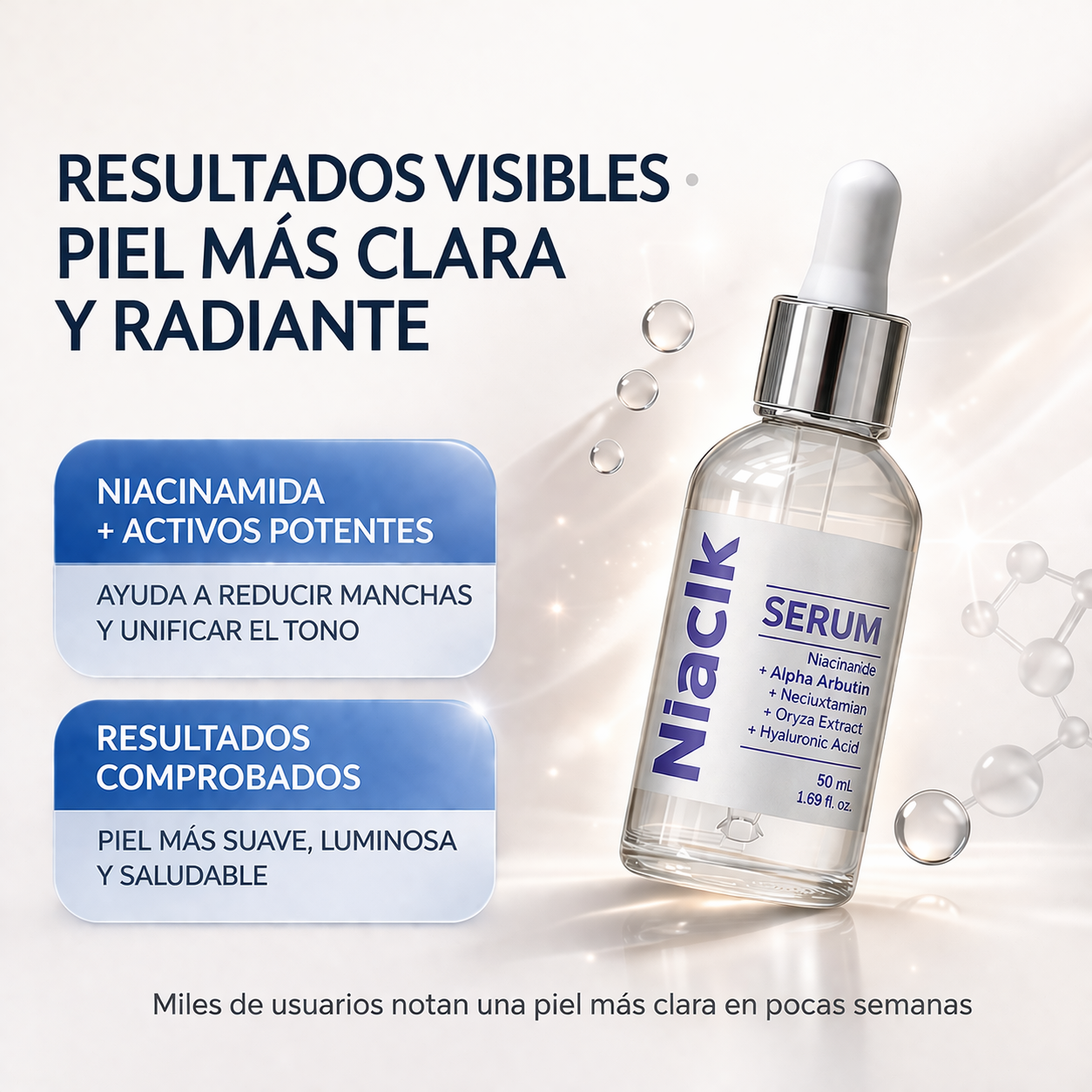 Niacik Serum – Piel Clara, Hidratada y Sin Imperfecciones en Días