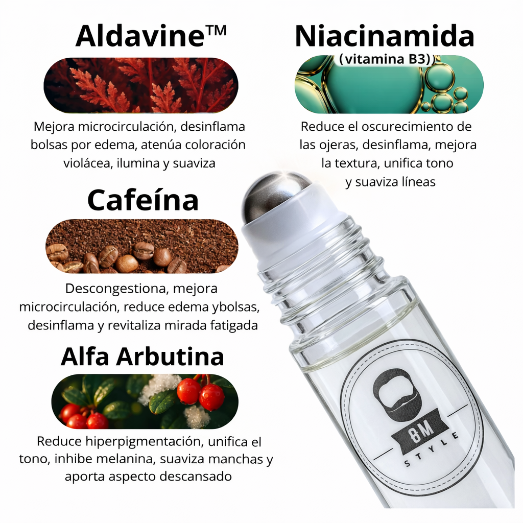 Anti-Dark Circle Roll-On - Tratamiento Anti Bolsas que Reduce Ojeras y Hinchazón