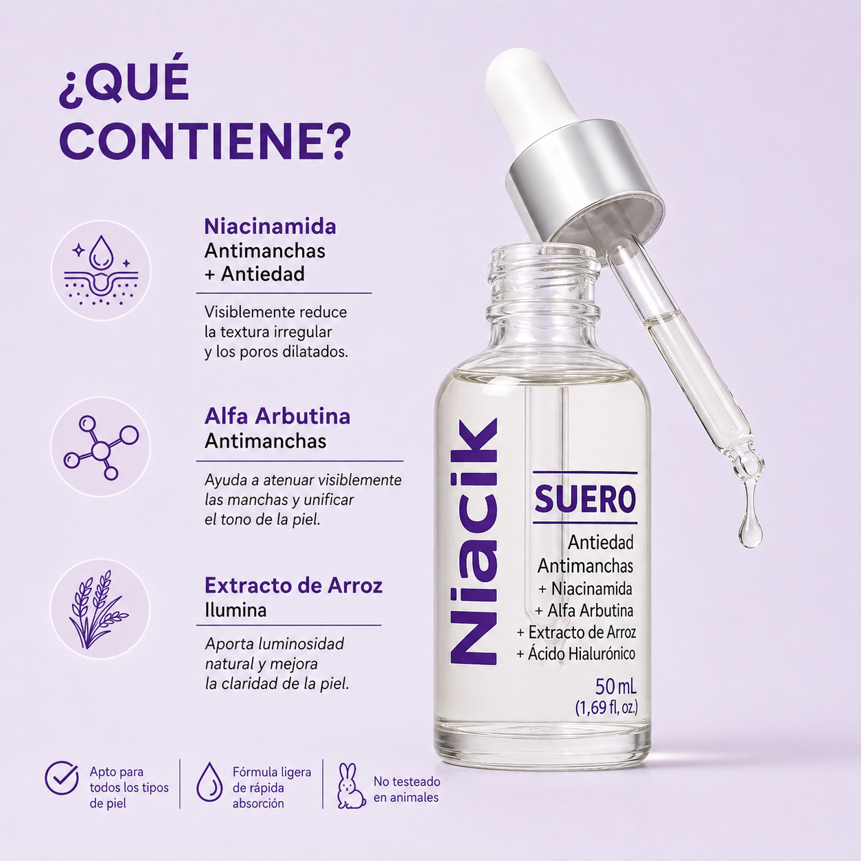 Niacinamida Serum - De imperfecciones visibles a una piel con aspecto impecable