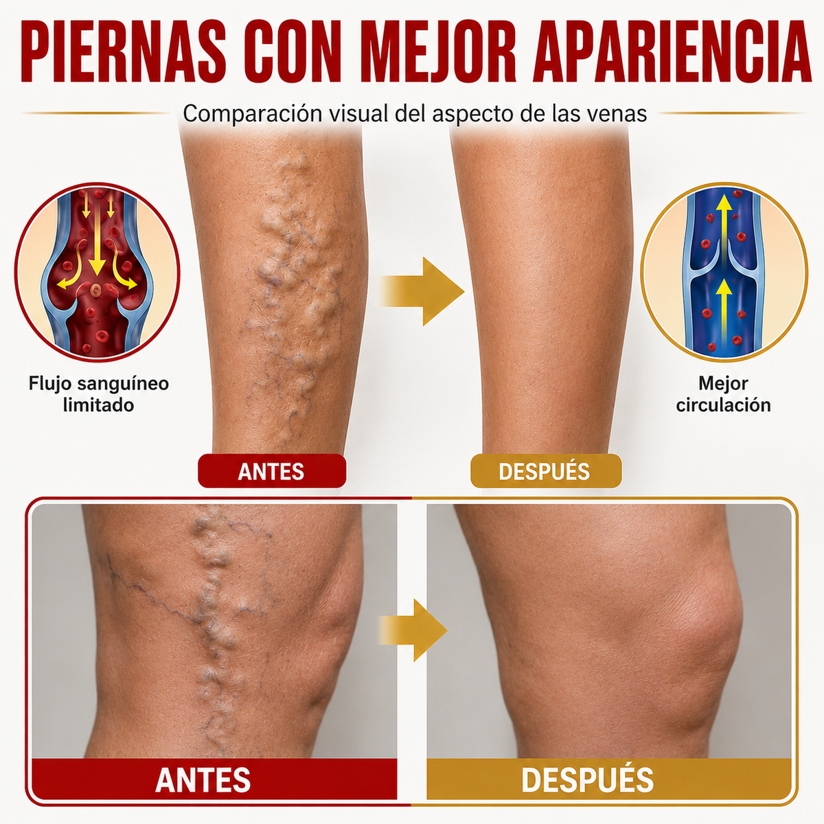 RevitaVein | Parche para Várices – Piernas Más Ligeras, Suaves y Visiblemente Más Saludables