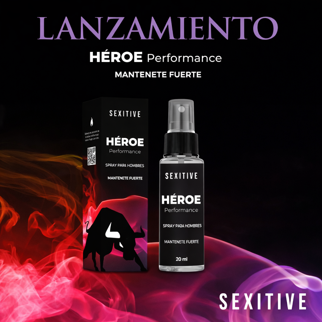 Heroe Spray en gel masculino – Potencia duradera y rendimiento más intenso.