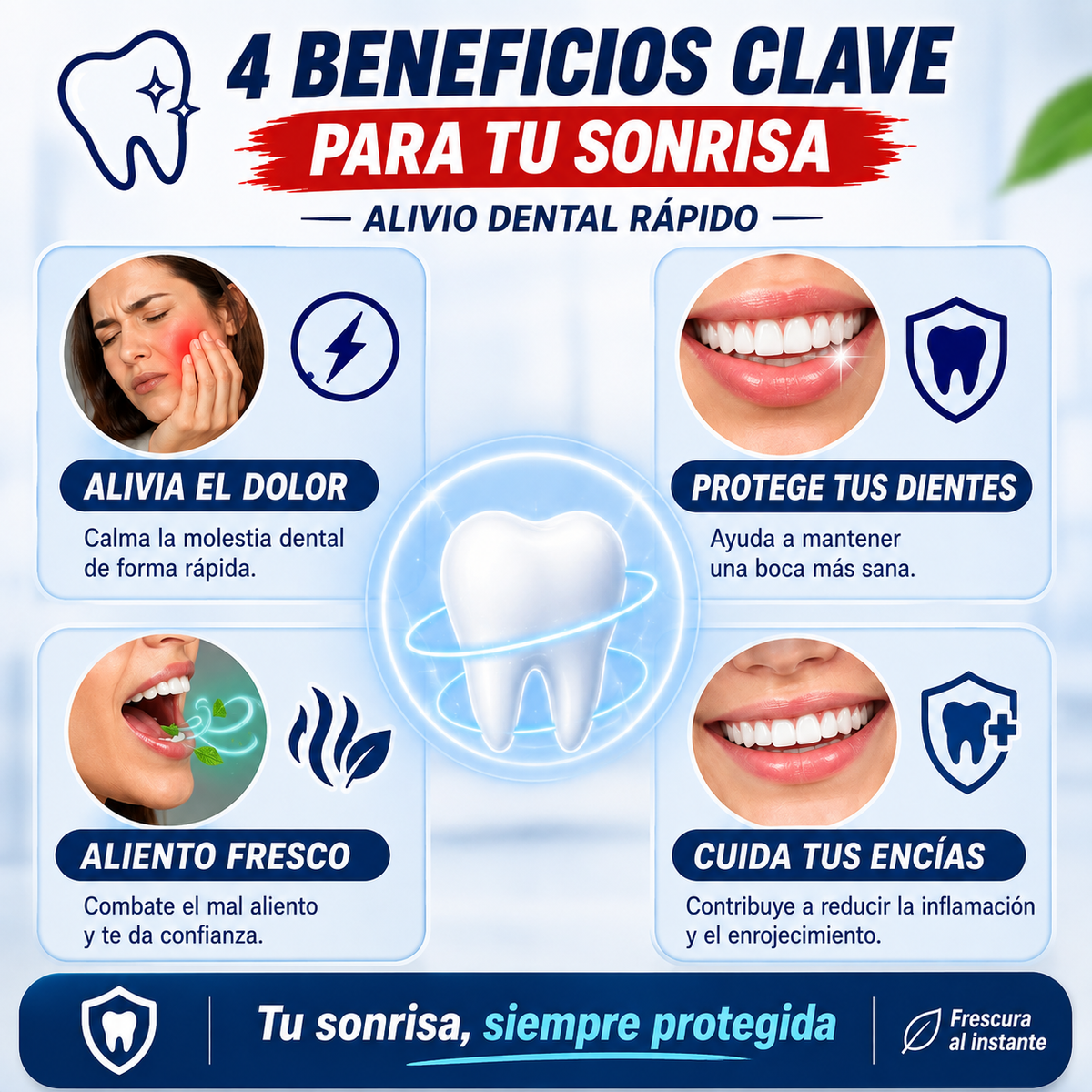 Alivio Dental Rápido - Alivio rápido cuando tu diente más lo necesita.