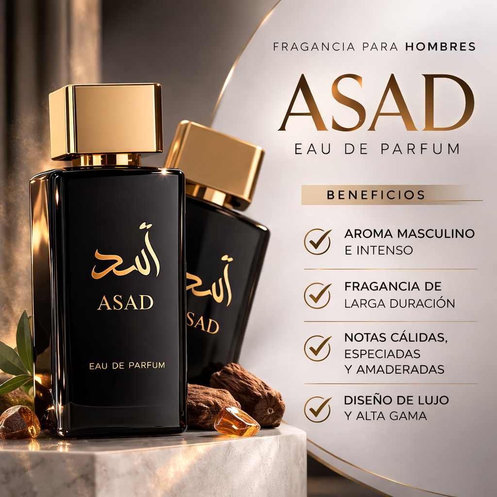 ASAD Eau de Parfum: El aroma del poder, la confianza y la atracción