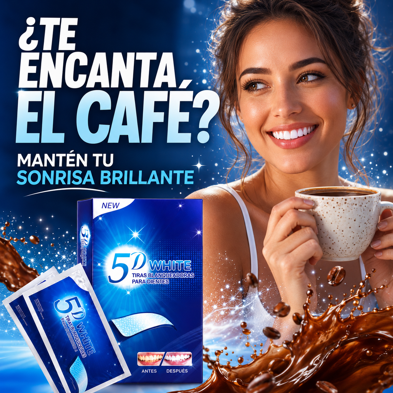 Tiras Blanqueadoras 5D White™ - Mostrá una Sonrisa Más Blanca y Sentite Más Seguro Todos los Días