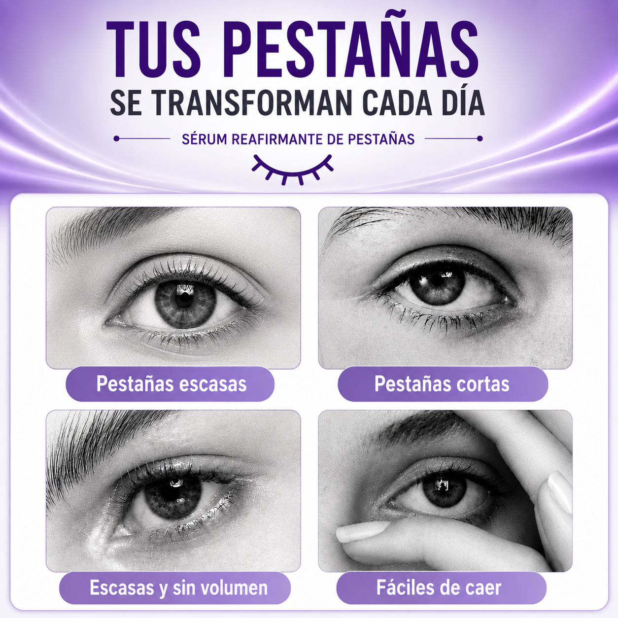 Sérum Reafirmante de Pestañas — Realza Tu Mirada con Pestañas Más Largas y Definidas