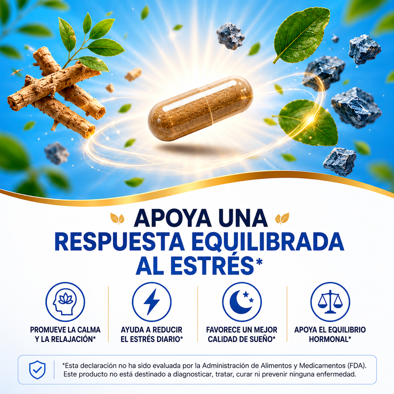 Ashwagandha + Magnesio 1000 mg – Reduce el estrés, mejora la concentración