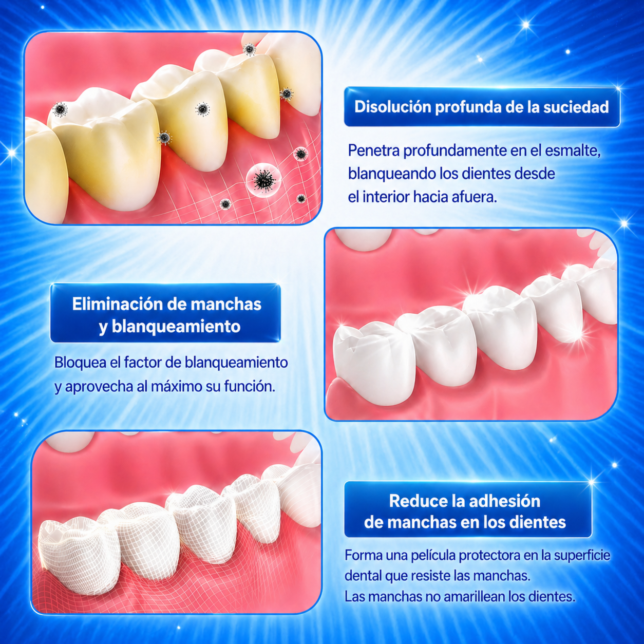 Tiras Blanqueadoras - Dientes con apariencia más limpia. Confianza real.
