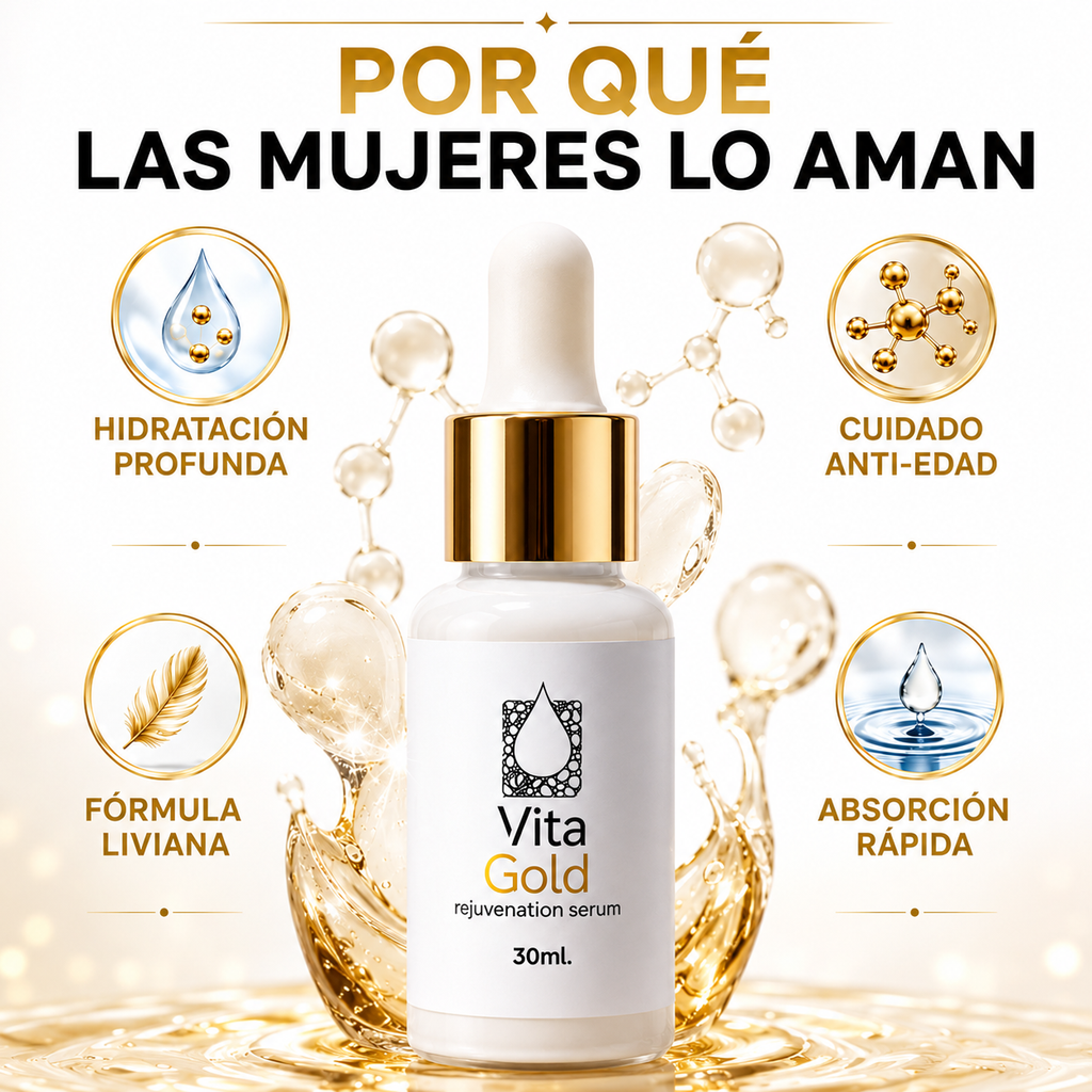 Vita Gold™ Rejuvenation Serum - Revelá una piel más suave, firme y radiante.