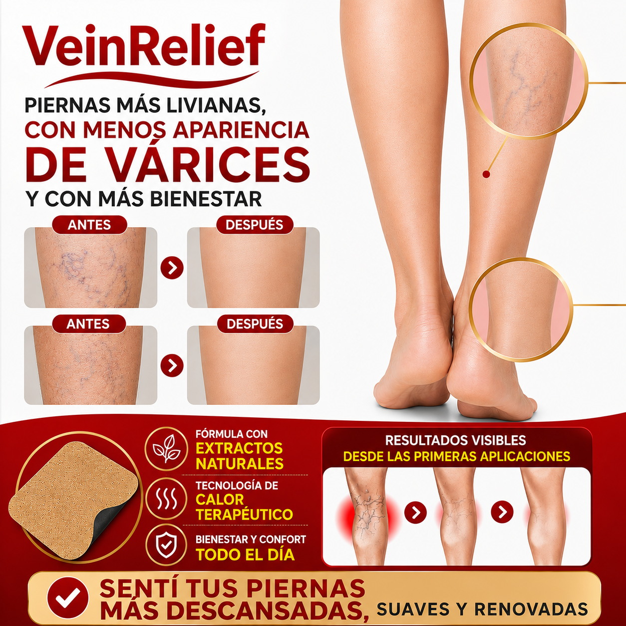 VeinRelief - Ayuda A Reducir La Apariencia De Las Várices y Revitalizar Tus Piernas