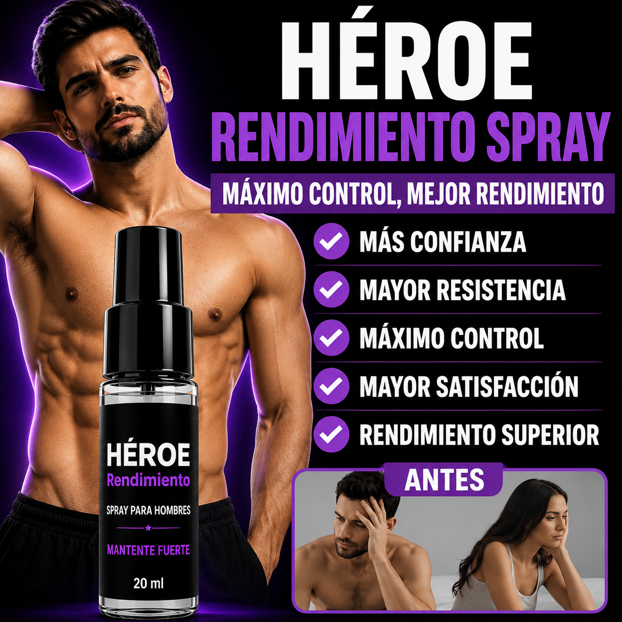 Spray de Rendimiento HÉROE – Máximo Control, Más Confianza y Mejor Rendimiento