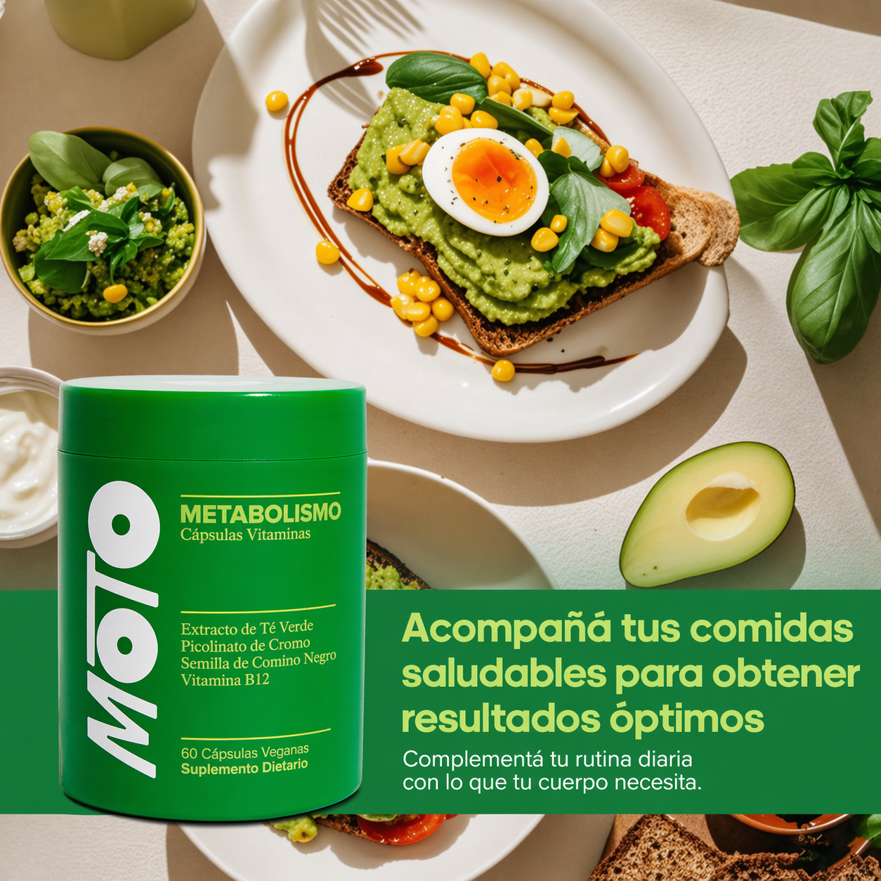 Moto Cápsulas para el metabolismo - Reiniciá tu cuerpo. ver resultados en 7 días