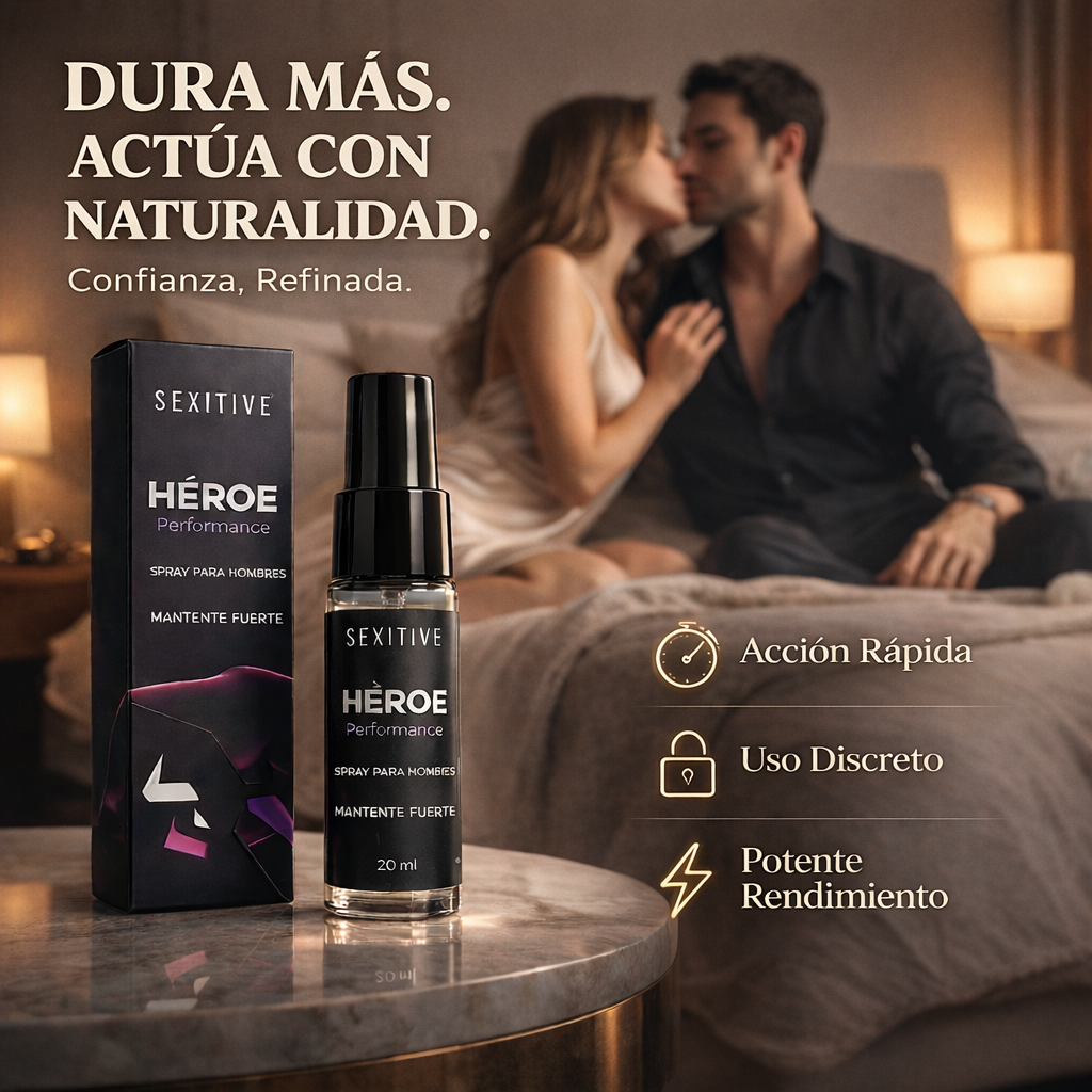 Spray de alto rendimiento Héroe: Máxima resistencia y potenciador de la confianza.