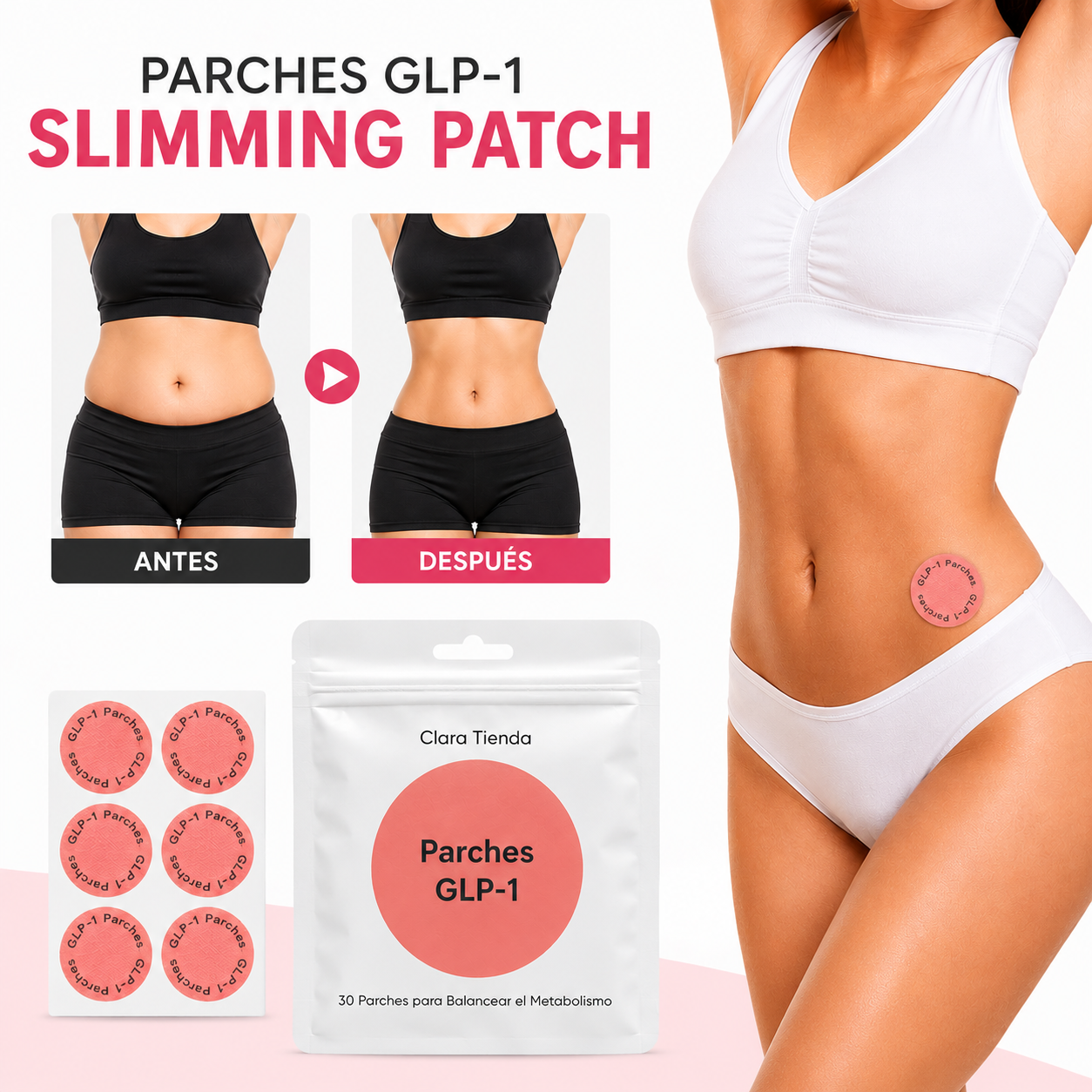 Parches GLP-1 Slimming Patch – Ayuda a Reducir la Grasa Localizada y Definir tu Silueta