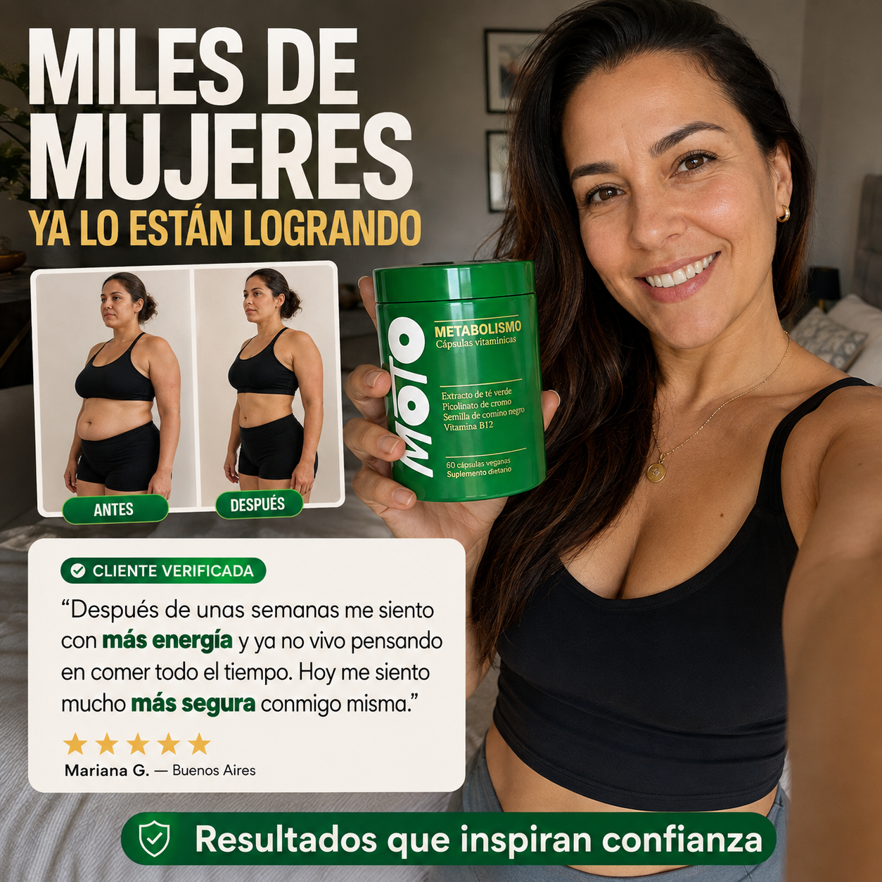 Cápsulas MOTO™ para el Metabolismo - Activá Tu Metabolismo. Controlá Antojos. Más Energía.