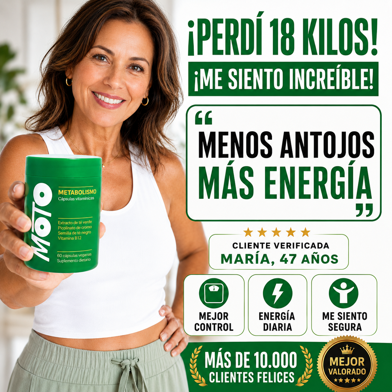 CÁPSULAS MOTO™ METABOLISMO Activá Tu Metabolismo - Controlá Los Antojos. Más Energía Cada Día.