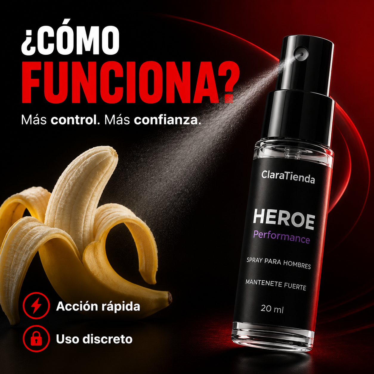HEROE Performance Spray – Seguridad, Control y Confianza Masculina