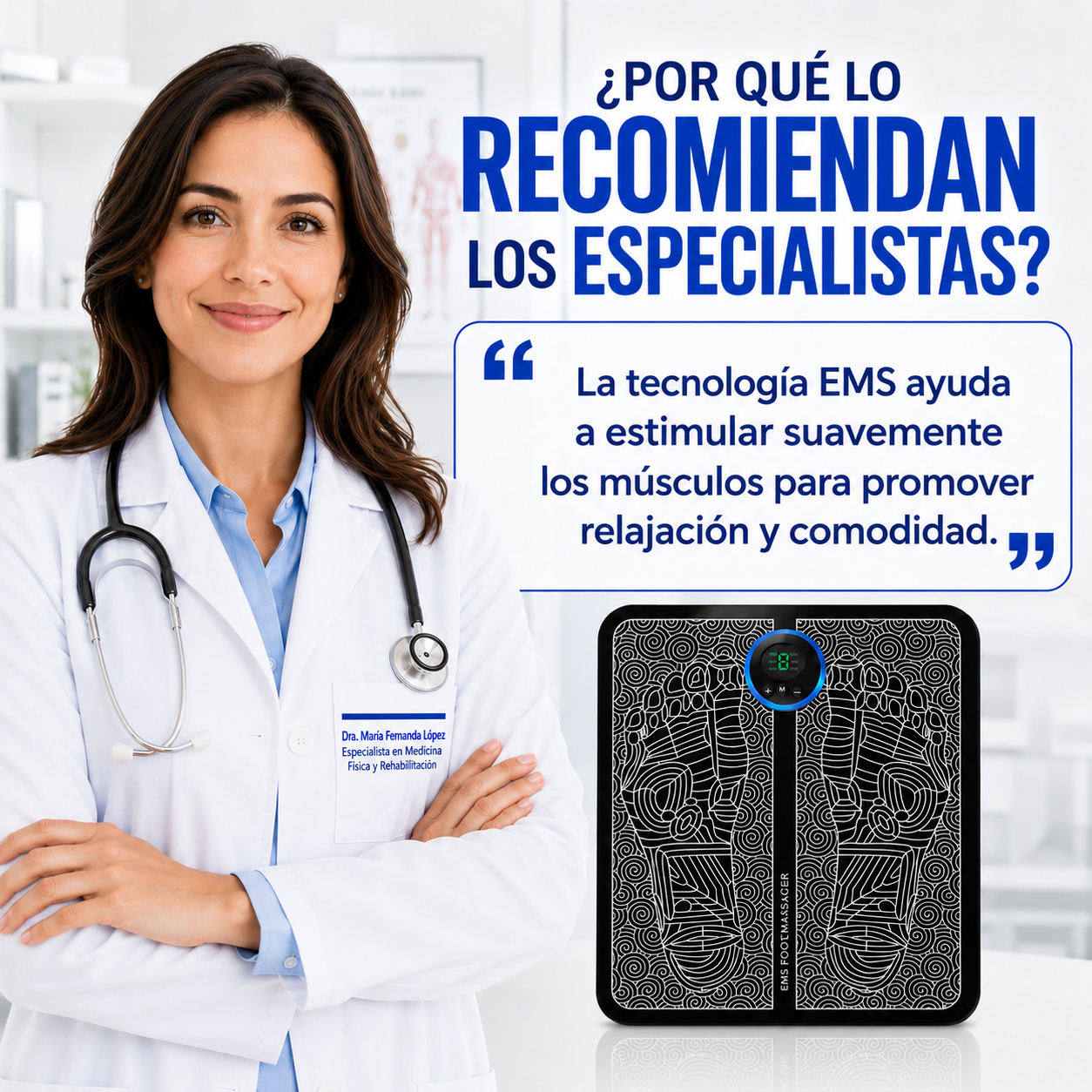 Alfombrilla de Masaje EMS para Pies Para Relajación y Confort Diario