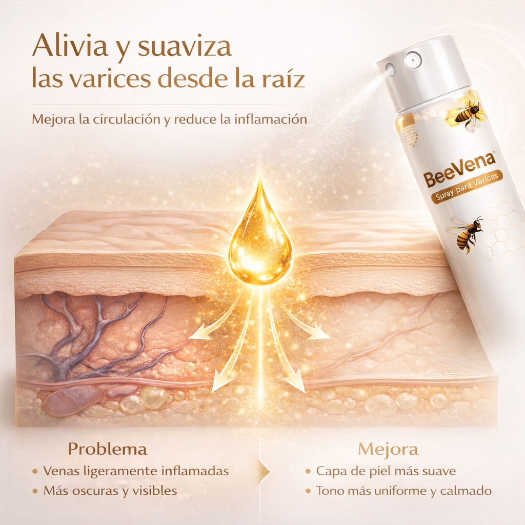 Beevena Spray para Varices – Alivio Rápido y Llévate 2x1 Hoy (Piernas Ligeras Sin Dolor)