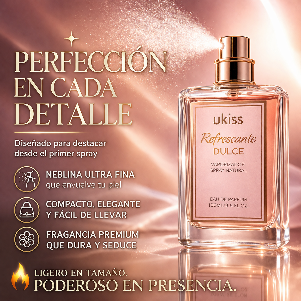 UKISS Refrescante Dulce – Fragancia dulce irresistible que deja una impresión duradera