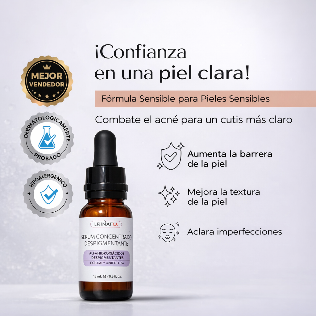 SERUM CONCENTRADO DESPIGMENTANTE  - Fórmula profesional para piel más uniforme