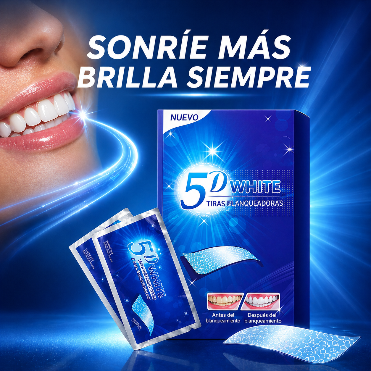 Tiras Blanqueadoras - Dientes con apariencia más limpia. Confianza real.