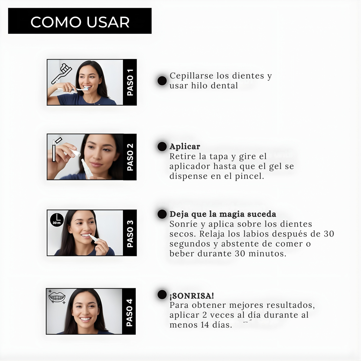Lápiz blanqueador dental - Blanqueamiento instantáneo. Sensibilidad cero. (OFERTA ESPECIAL 2x1)