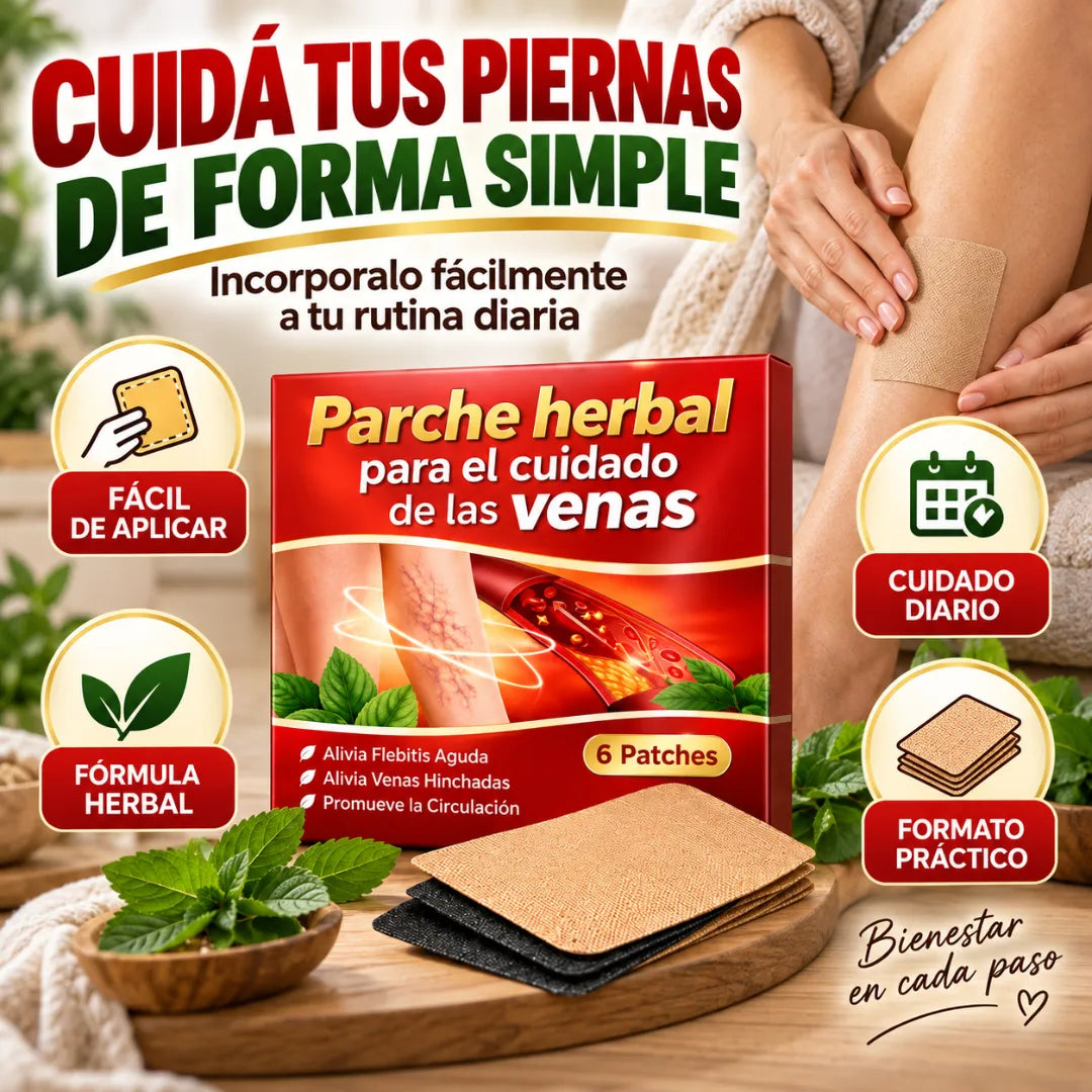 Parche herbal para las venas - Cuidá tus piernas y sentí más ligereza y comodidad