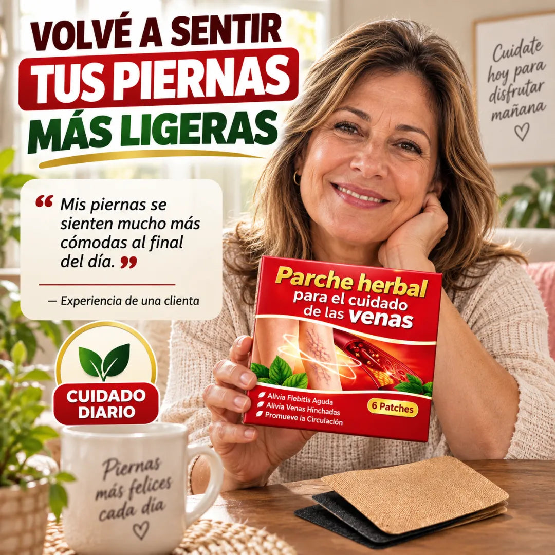 Parche herbal para las venas - Cuidá tus piernas y sentí más ligereza y comodidad