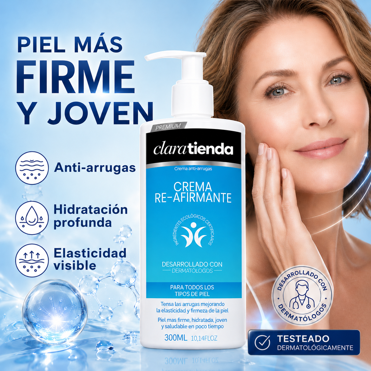 Crema Reafirmante -Piel más firme, suave e hidratada.
