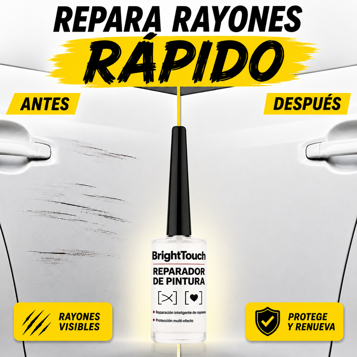 BrightTouch Reparador de Pintura para Auto - Mantené tu auto impecable sin pagar precios de taller