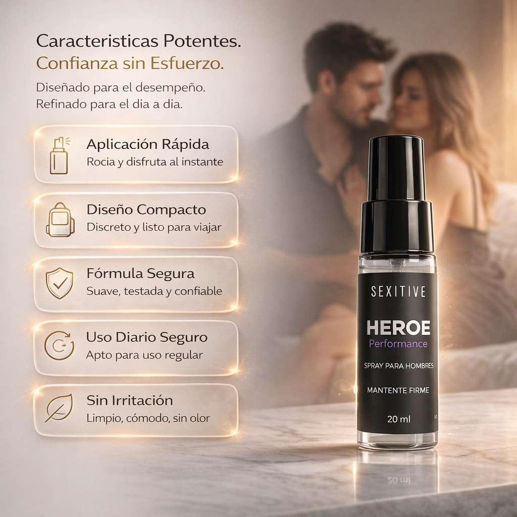 Spray de alto rendimiento Héroe: Máxima resistencia y potenciador de la confianza.