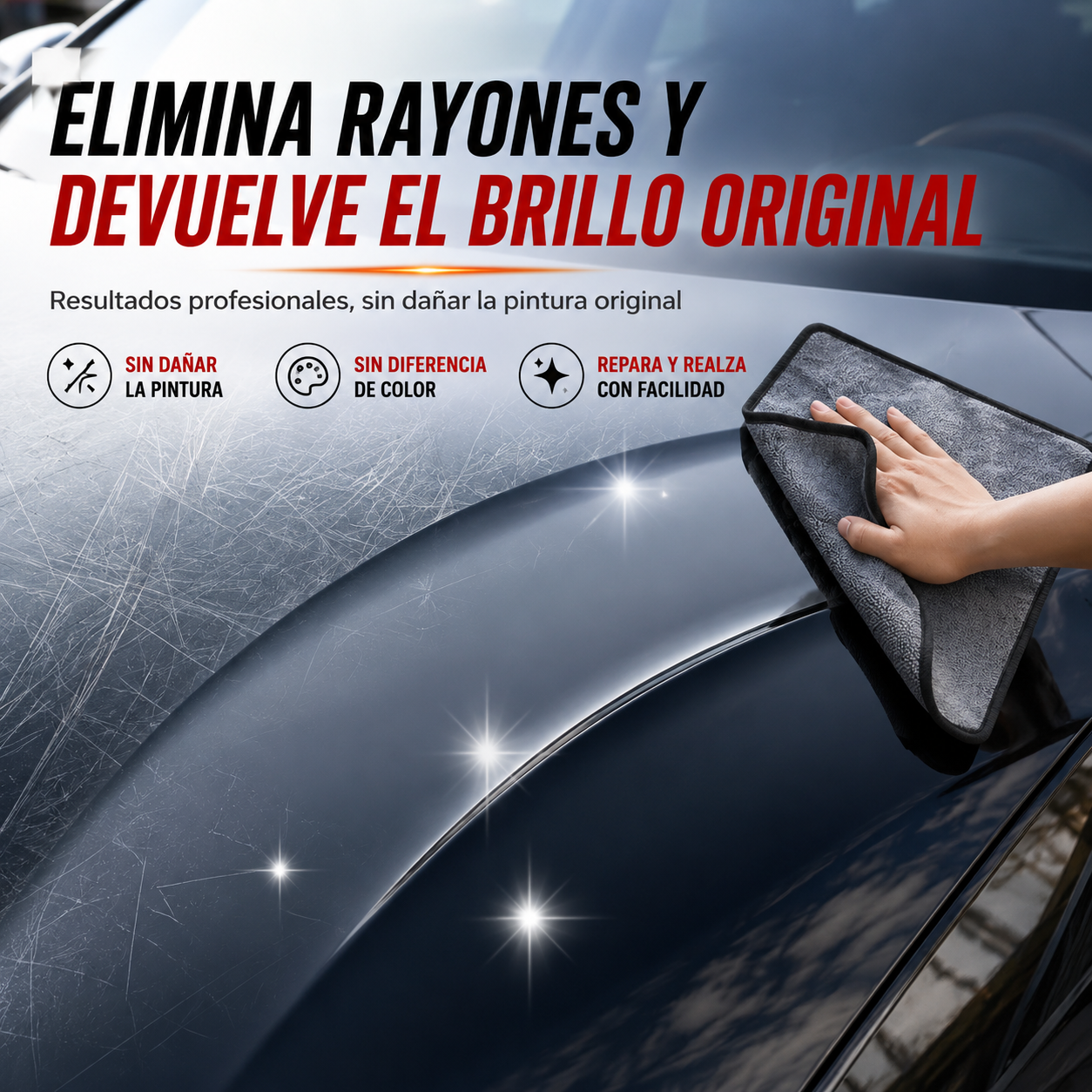 BrilloScratch – Elimina Rayones, Restaura el Color y Sorpréndete con el Resultado (2x1 Oferta)