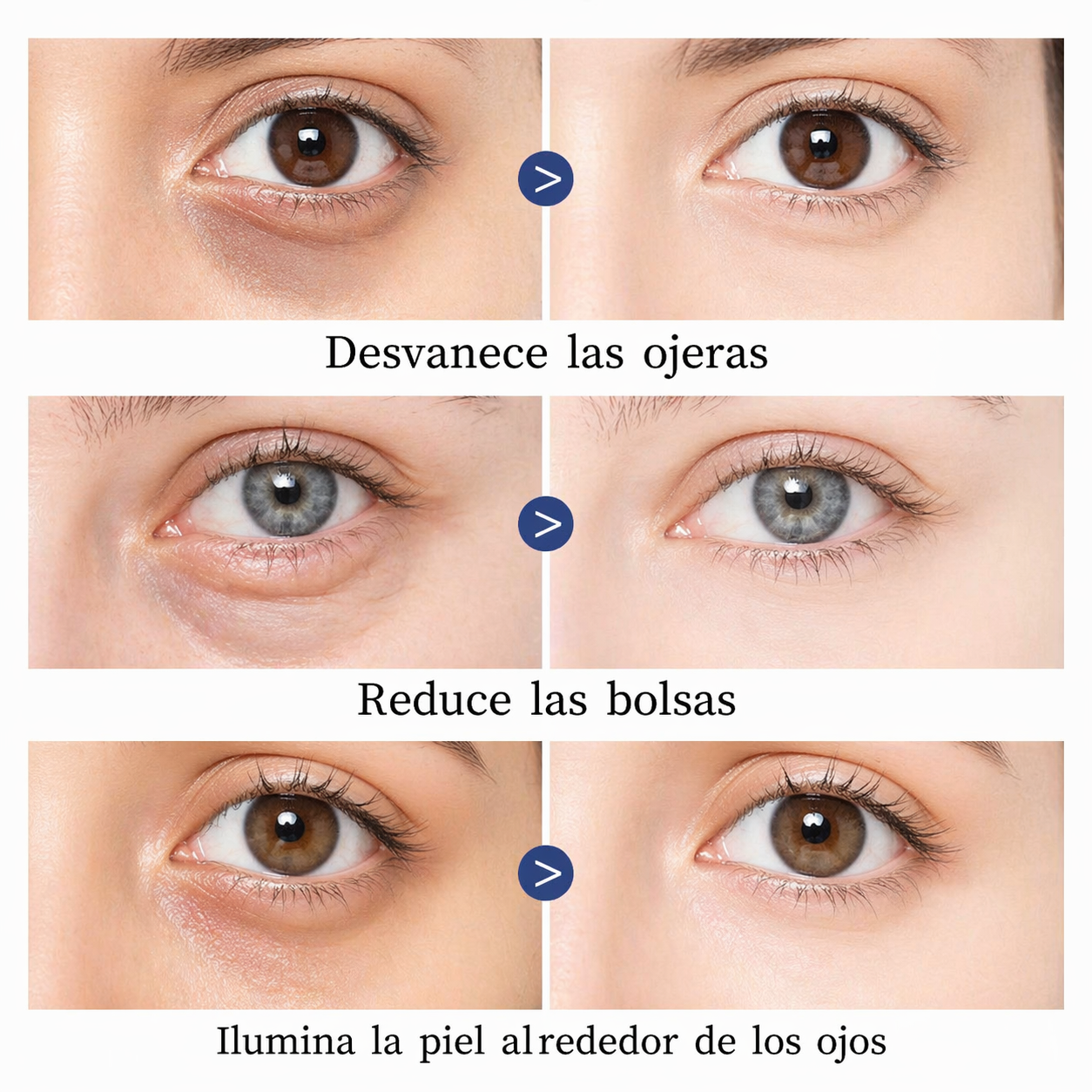 Elimina las ojeras al instante – Ojos más luminosos, suaves y revitalizados