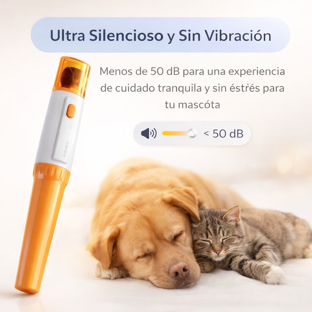 PetPedicure Lima de uñas de precisión: lápiz de aseo silencioso, seguro y sin estrés