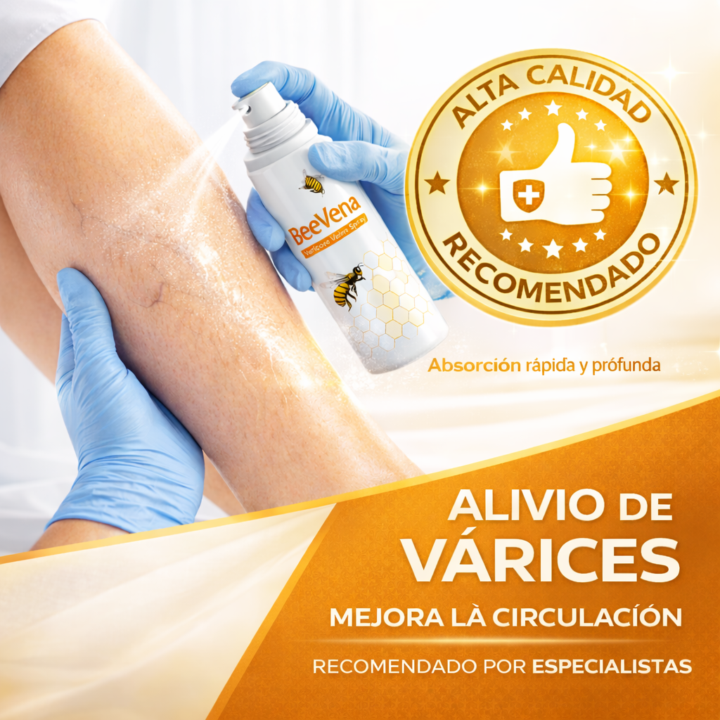 BeeVena Spray para el Alivio de las Varices – Reparación Rápida de Venas y Mejora de la Circulación