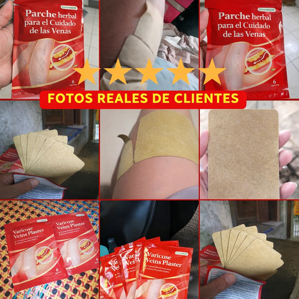 Parche herbal para el cuidado de las venas: reduce rápidamente las varices visibles y el dolor de piernas.