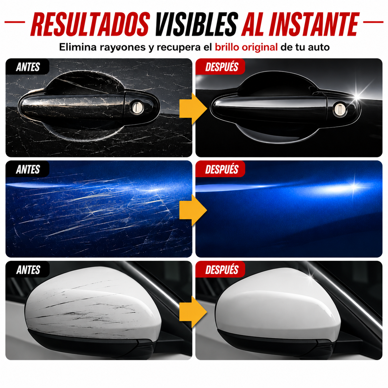 BrilloScratch – Elimina Rayones, Restaura el Color y Sorpréndete con el Resultado (2x1 Oferta)